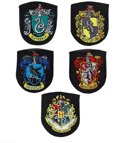 5 écussons Maisons de Poudlard