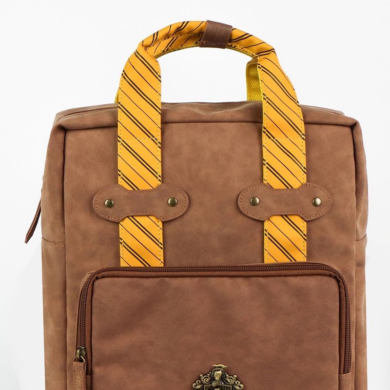 SAC A DOS CUIR BRUN CASUAL POUFSOUFFLE - POUFSOUFFLE