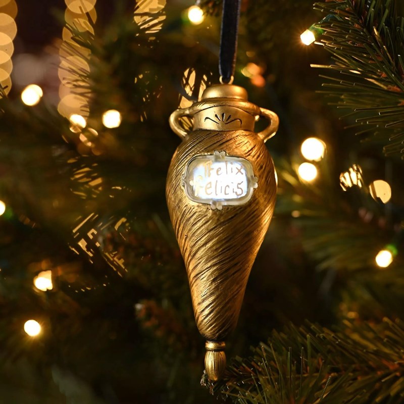 Suspension de sapin dorée lumineuse Felix Felicis - Harry Potter