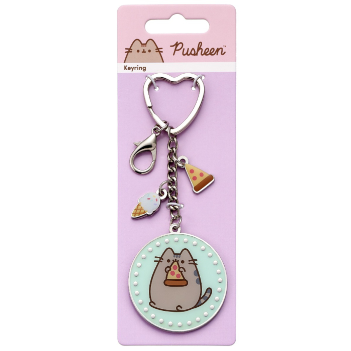 Porte-clés Pusheen avec charms pizza