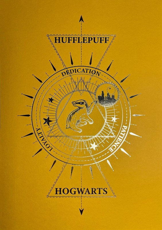 Artprint Poufsouffle dorure à chaud - Harry Potter