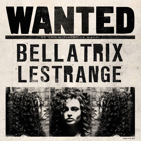 Carte de voeux lenticulaire - Bellatrix Lestrange Wanted