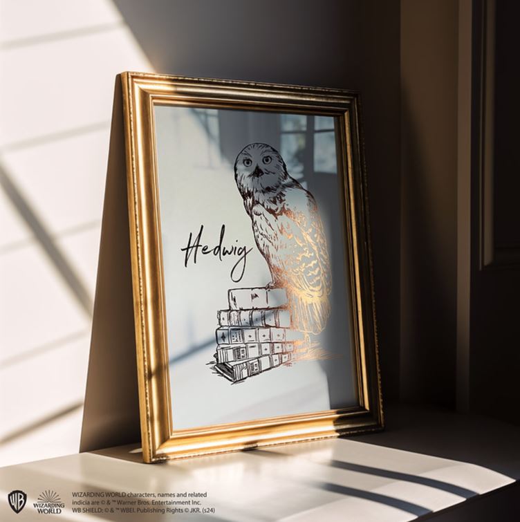 Artprint Hedwige dorure à chaud - Harry Potter