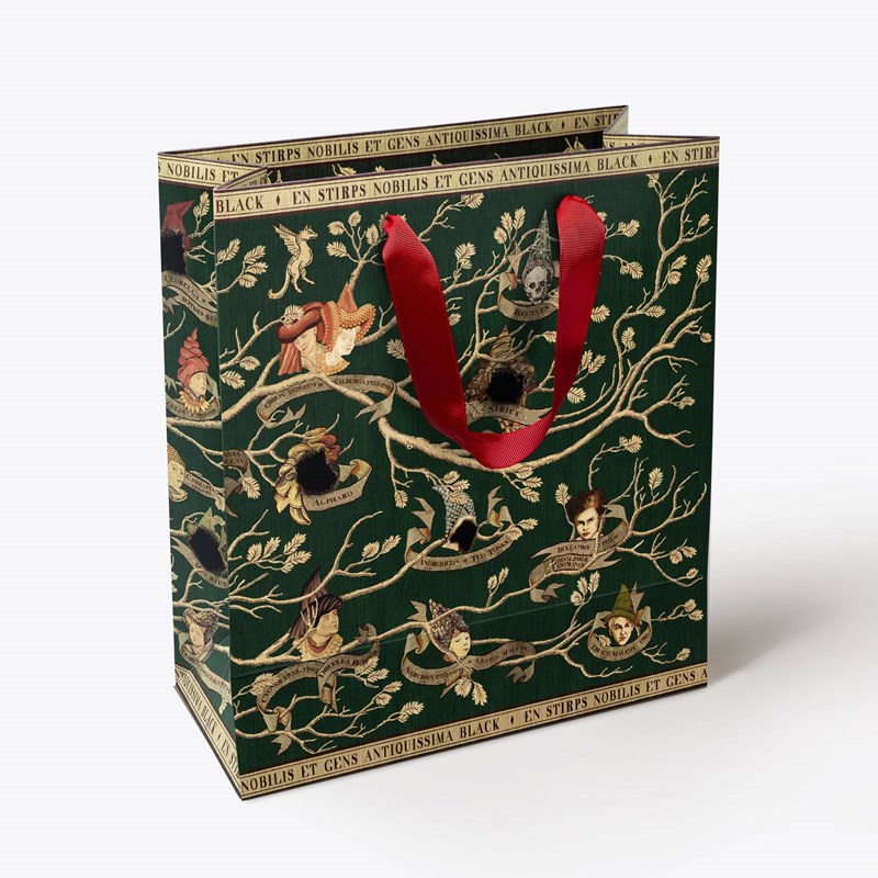 Sac cadeau LARGE tapisserie Black MinaLima - Harry Potter