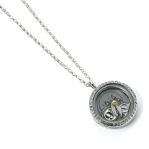 Collier médaillon 3 charms flottants Harry Potter