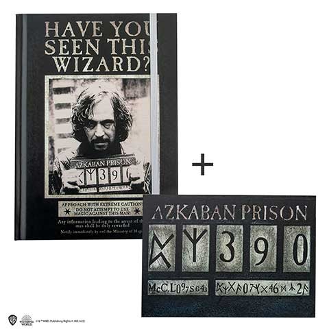 Carnet rigide et marque-page Sirius Black Azkaban - Harry Potter