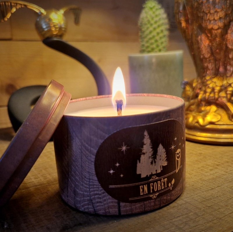 Bougie Pitchounet "En Forêt" + boucles d'oreilles
