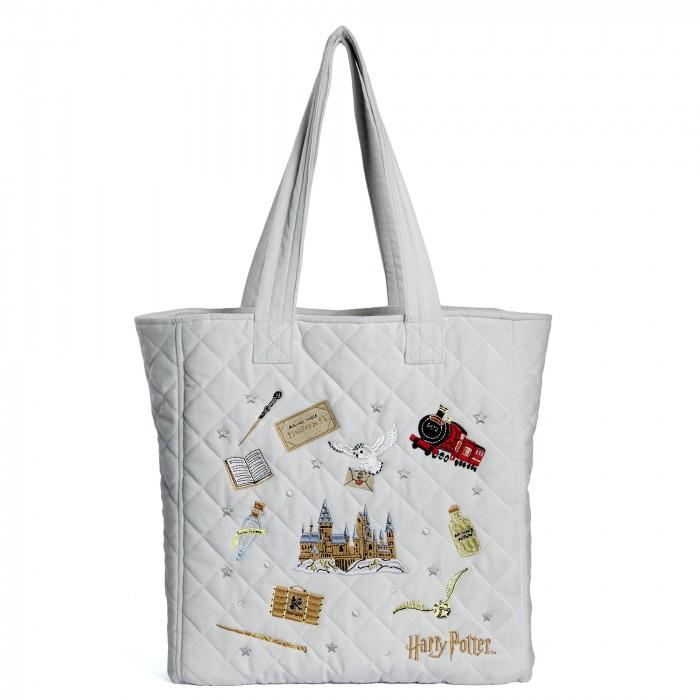 Sac fourre-tout en velours brodé aux motifs Harry Potter