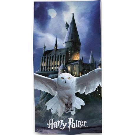 Drap de plage Harry Potter Hedwige Poudlard