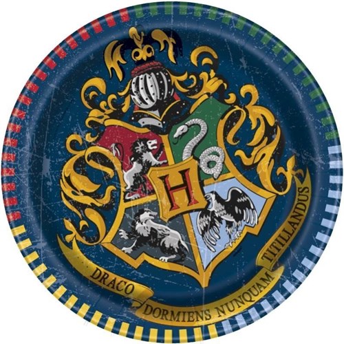 Pack 8 assiettes en carton Harry Potter Hogwarts