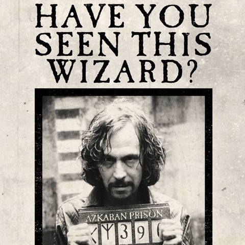 Carte de vœux lenticulaire Sirius Black