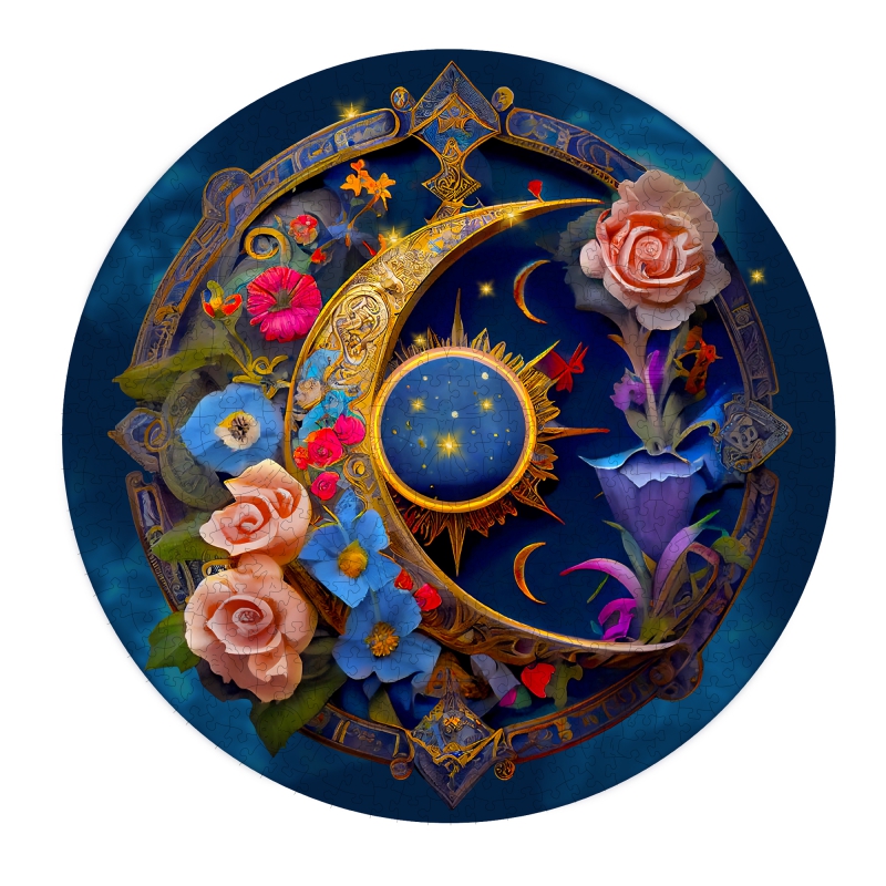 Puzzle en bois Lune des Fleurs 500 pièces