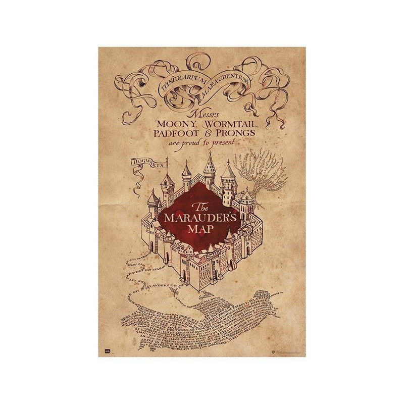POSTER HARRY POTTER LA CARTE DU MARAUDEUR