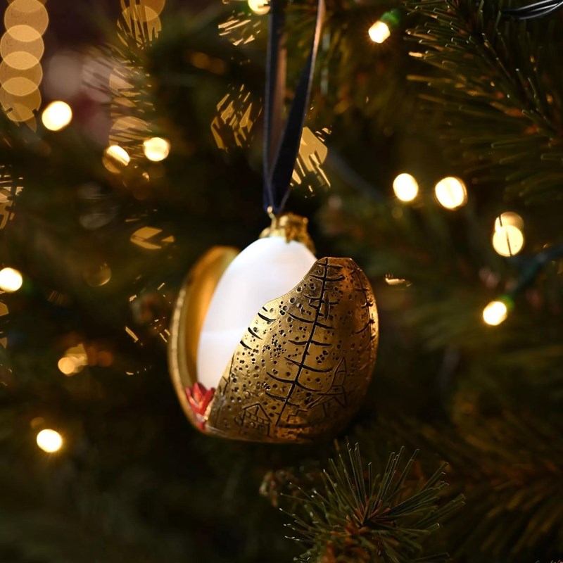 Suspension de sapin dorée lumineuse Oeuf d'Or - Harry Potter