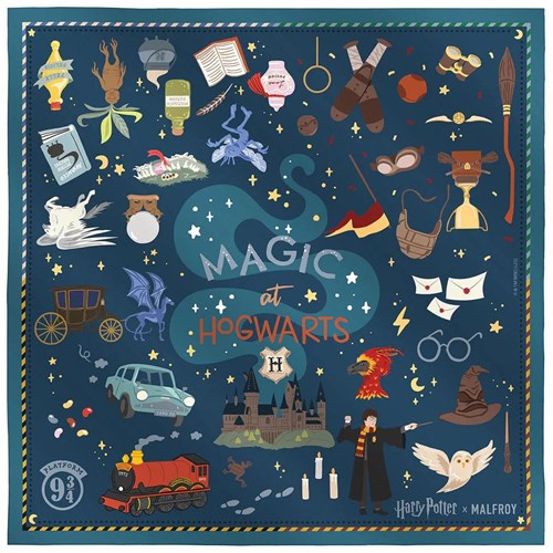 Carré en coton et soie 45, Harry Potter, Magie à Poudlard