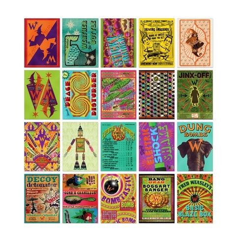 Lot 20 Cartes Postales Frères Weasley