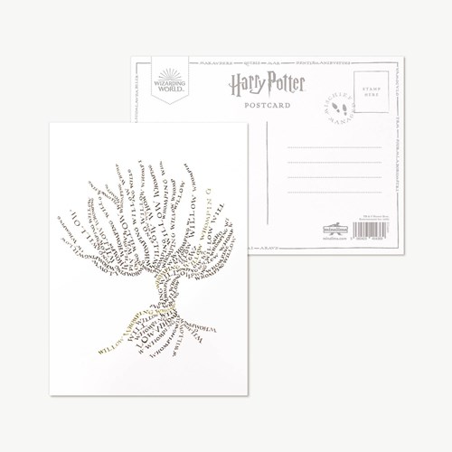 Carte postale Harry Potter par MinaLima - Le Saule Cogneur