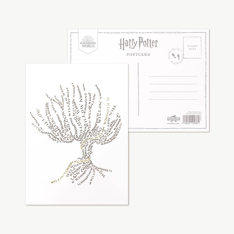 Carte postale Harry Potter par MinaLima - Le Saule Cogneur