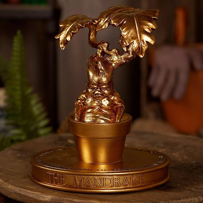 Figurine dorée mandragore - Harry Potter