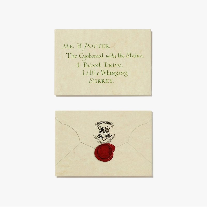 Set 2 magnets Lettre acceptation Harry Potter - MinaLima - 25 Ans de Magie