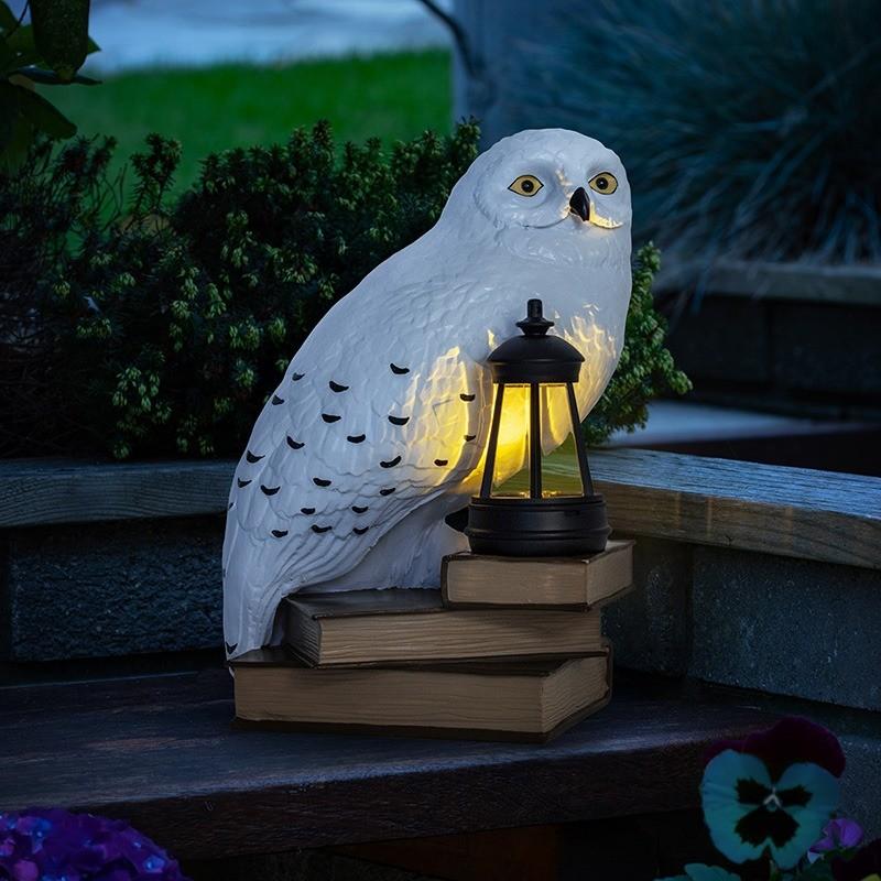 Lampe solaire Hedwige gnome - Harry Potter