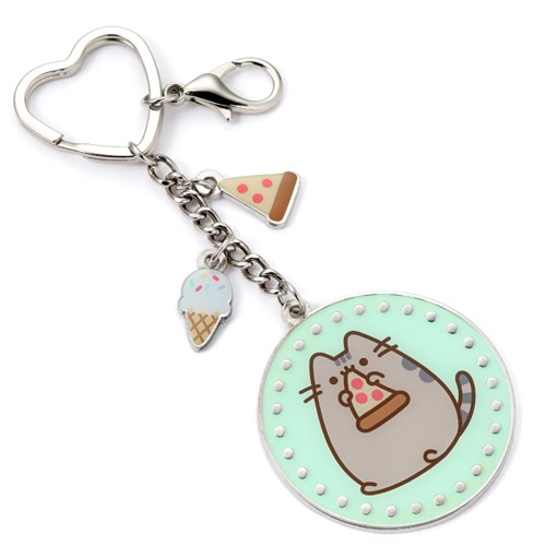 Porte-clés Pusheen avec charms pizza