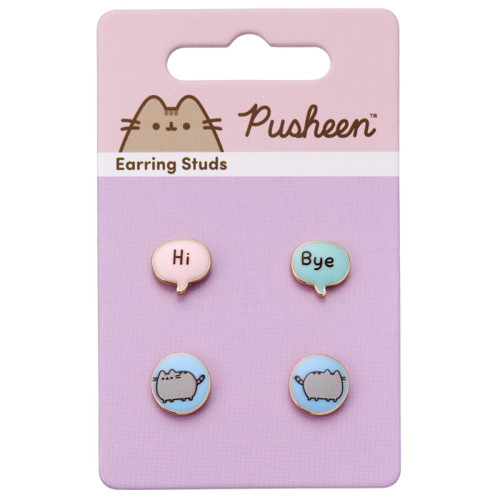 Boucles d'oreilles Pusheen "Hi" - "Bye"