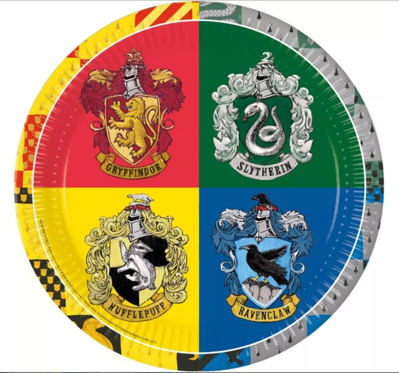 Pack 8 assiettes en carton Harry Potter Hogwarts