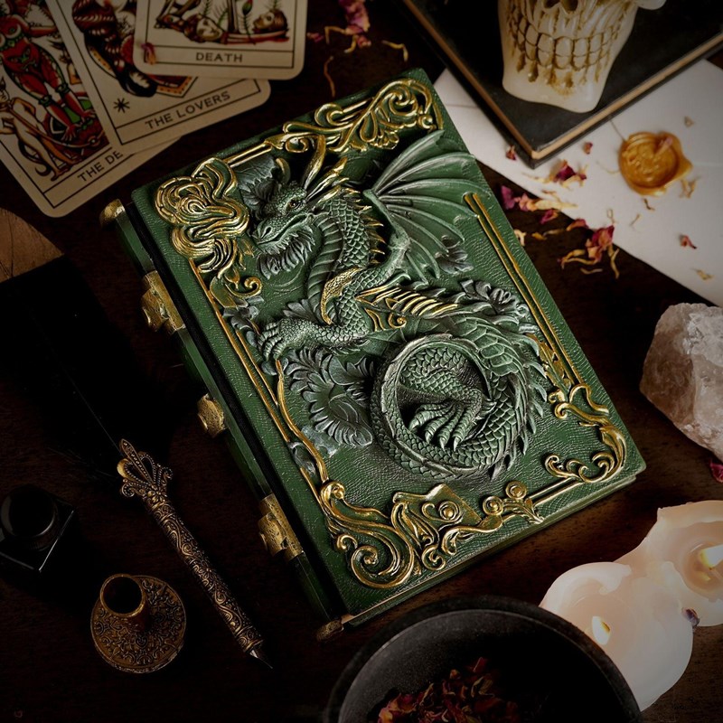 Carnet dragon vert 3D - Mystic Legends