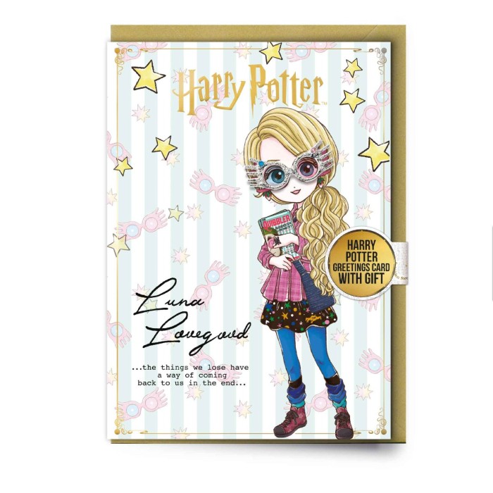 Carte de voeux pins Luna Lovegood - Harry Potter
