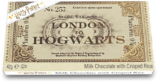 Ticket voie 9 3/4 en chocolat - Harry Potter