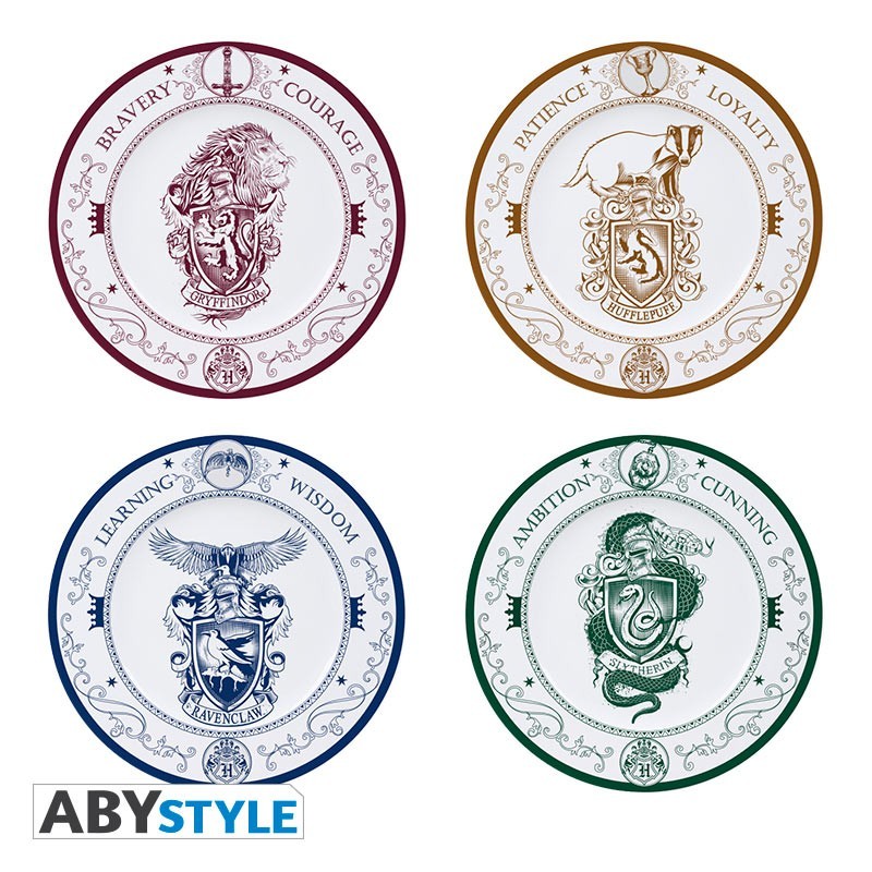 Set de 4 assiettes Harry Potter - Les 4 Maisons de Poudlard