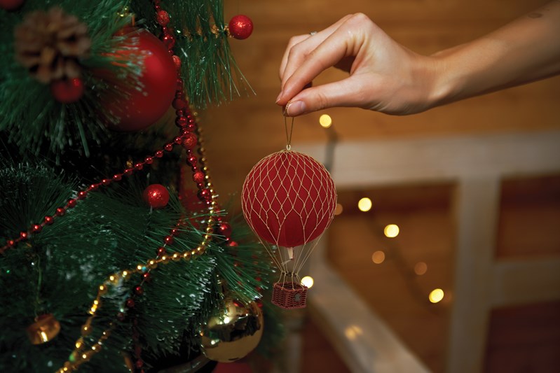 Montgolfières décoratives en velours