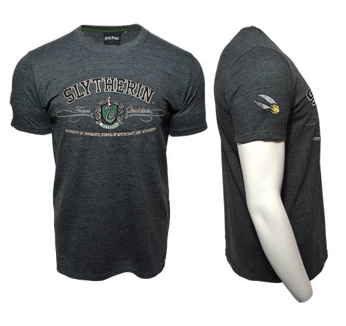 T-shirt brodé Slytherin (Serpentard) unisexe