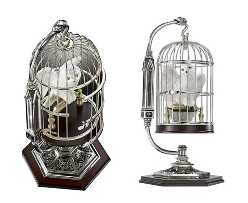 Sculpture Hedwige en cage miniature - Harry Potter