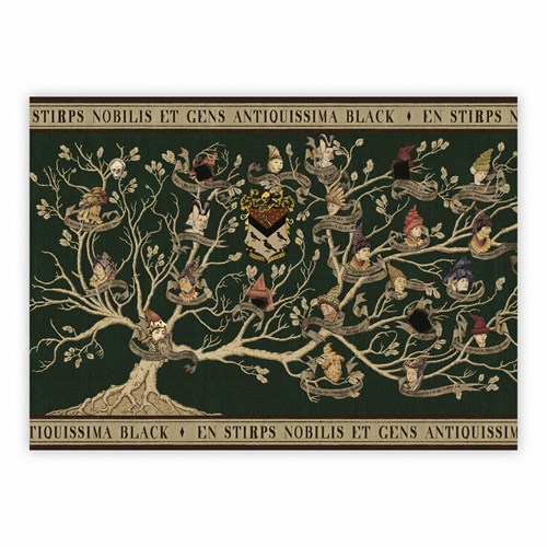 Poster Tapisserie Famille Black - MinaLima