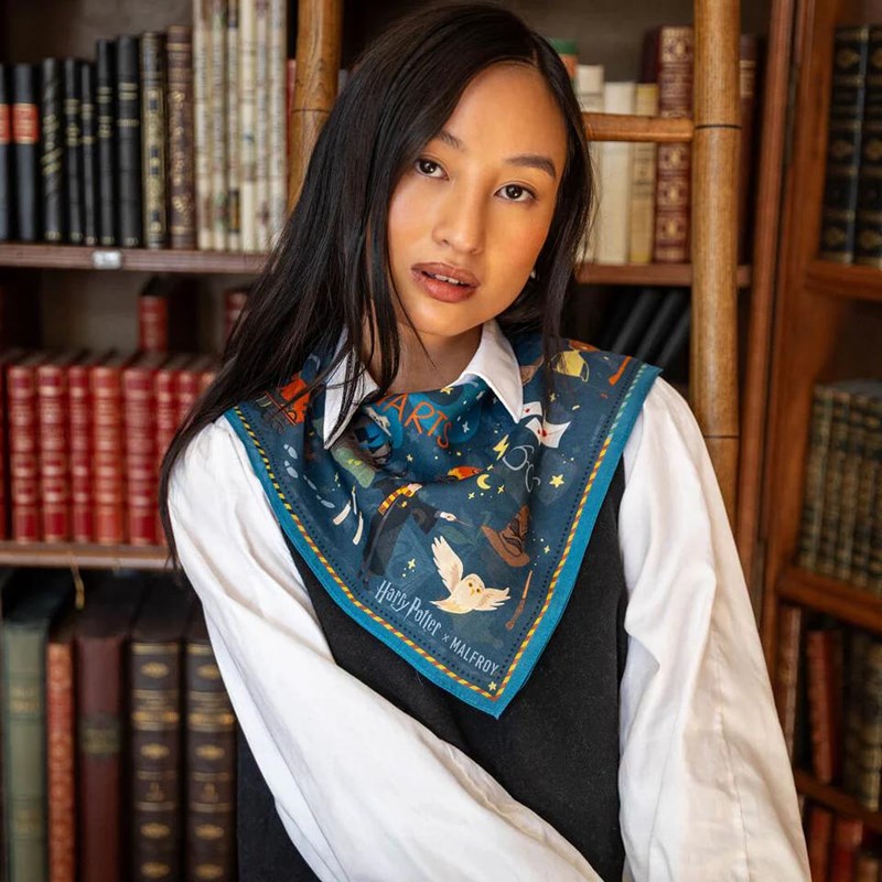 Carré en coton et soie 45, Harry Potter, Magie à Poudlard