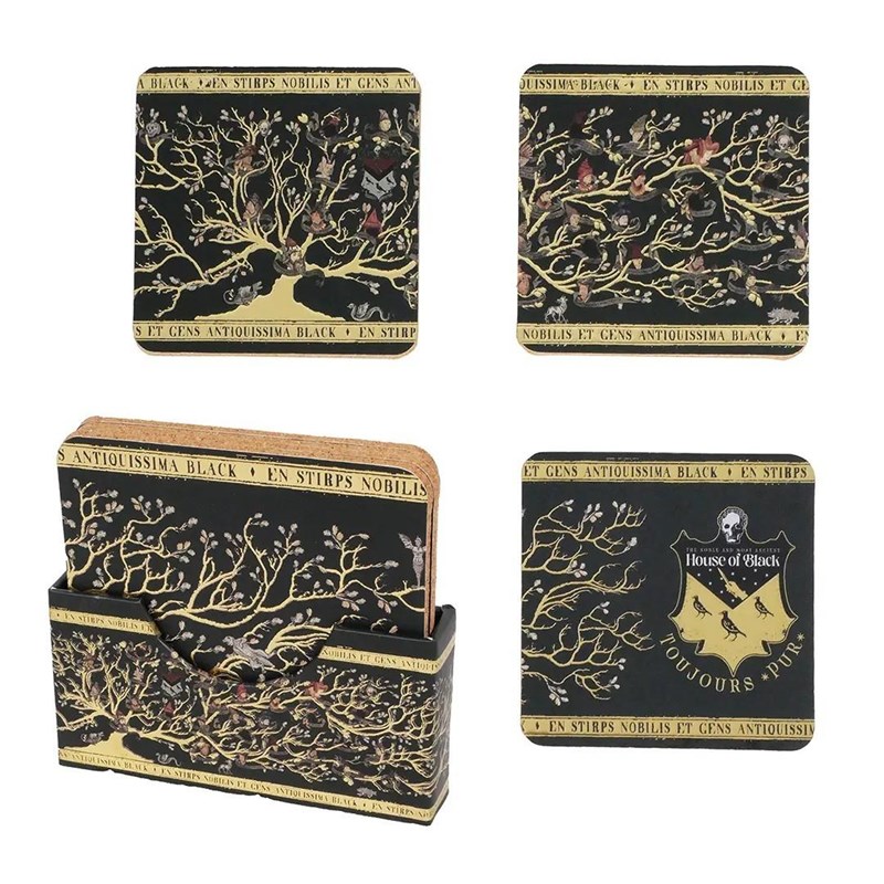 4 sous-verres Tapisserie Famille Black - Harry Potter
