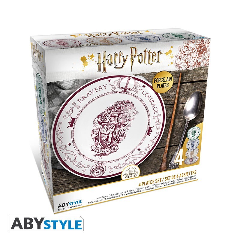 Set de 4 assiettes Harry Potter - Les 4 Maisons de Poudlard