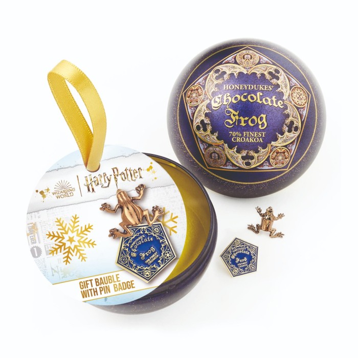 Boule de Noël et pin's Chocogrenouille - Harry Potter