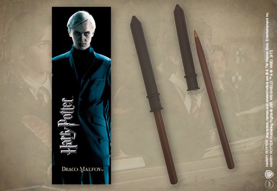 Stylo-baguette & marque-page Drago Malfoy