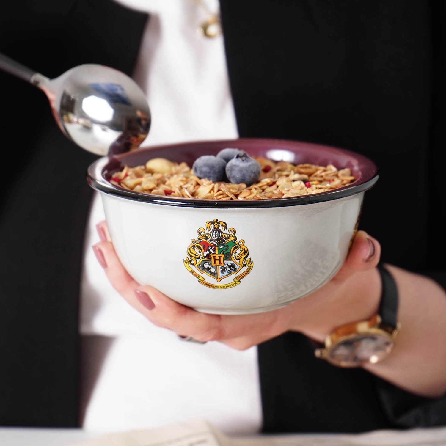 United Labels Harry Potter Bol à céréales en porcelaine avec 4